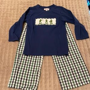 Smocked army men set. VVGUC, 5t.